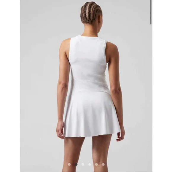 ATHLETA Ace Tennis Dress in White Flare Short Pockets Athletic Size XL NEW - Picture 5 of 11